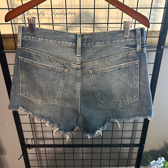 J. Crew Blue Jean Shorts Distressed Cut-Offs - Picture 3 of 3